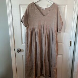Carly Jean Los Angeles Taupe Maxi Dress